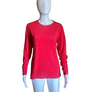 Zyia Active Athletic Top Long Sleeve Breathable Red Activewear Size‎ S